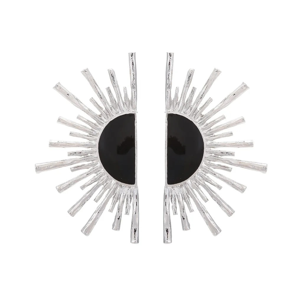 Kara Half Star Burst Geometric Earrings