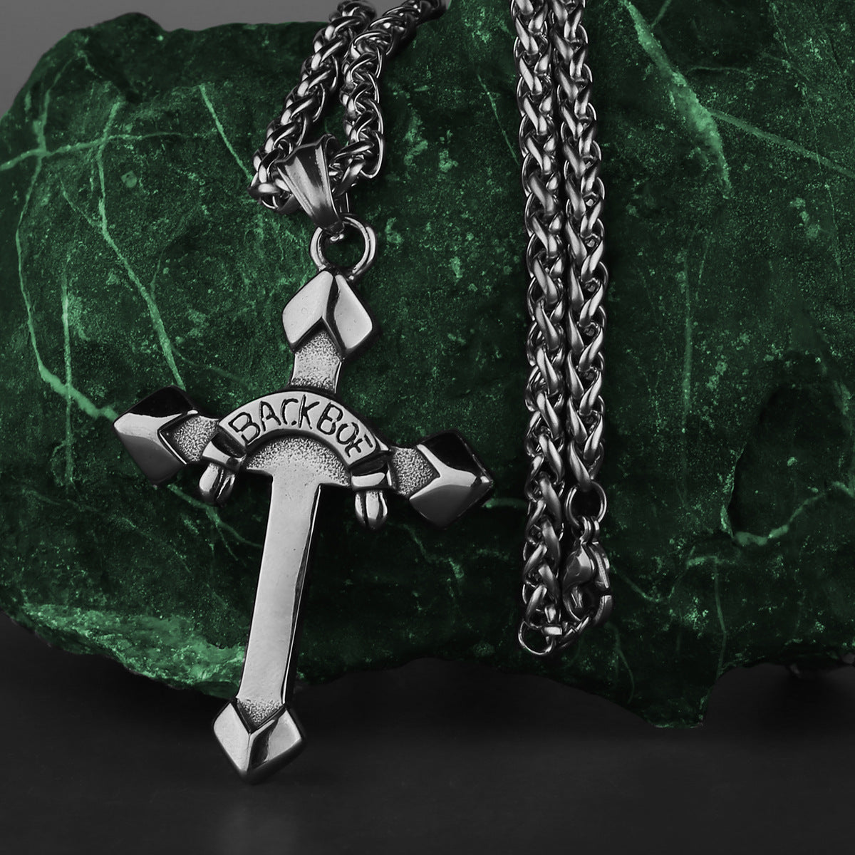 Simple Cross Letter Necklace