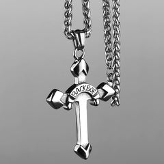 Simple Cross Letter Necklace