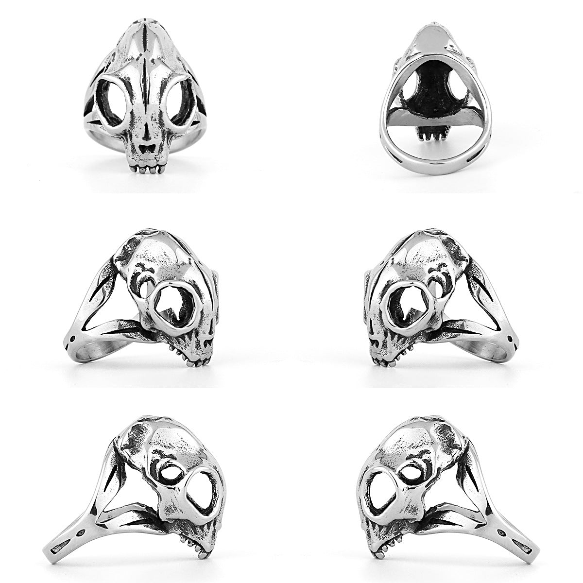 Simple Skull Hollow Ring