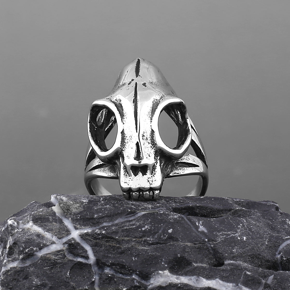 Simple Skull Hollow Ring