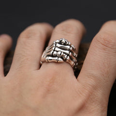 Skull Cross Skeleton Hand Ring