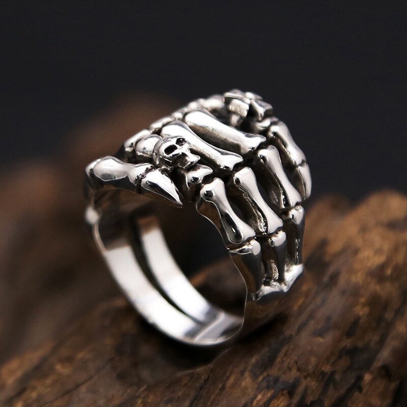 Skull Cross Skeleton Hand Ring
