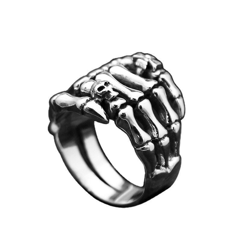 Skull Cross Skeleton Hand Ring