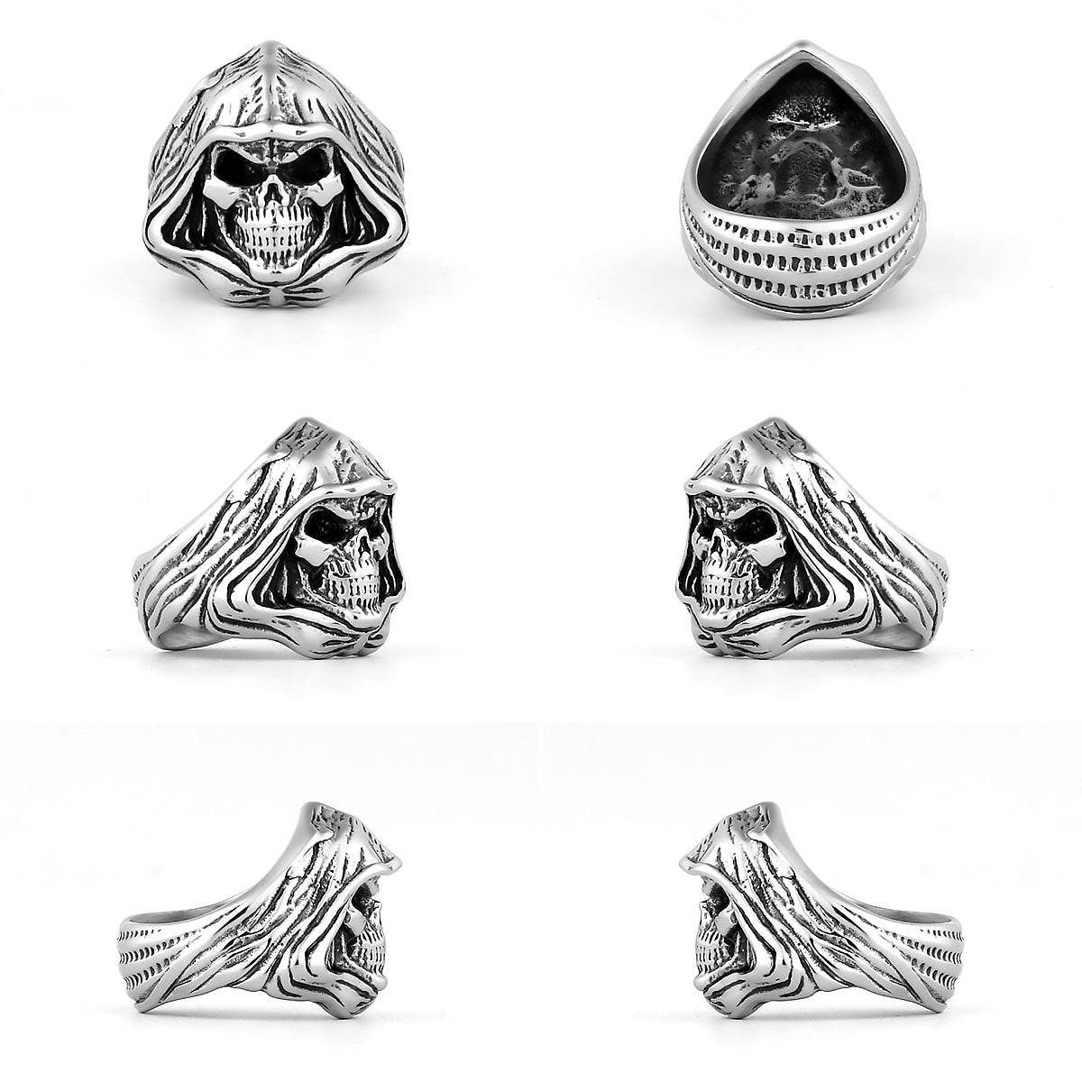 UNISEX Skull-Head Inspired Punk Ring
