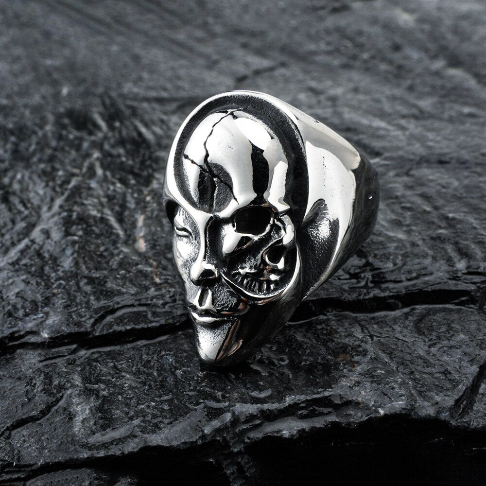 Skull Joker Mask Ring
