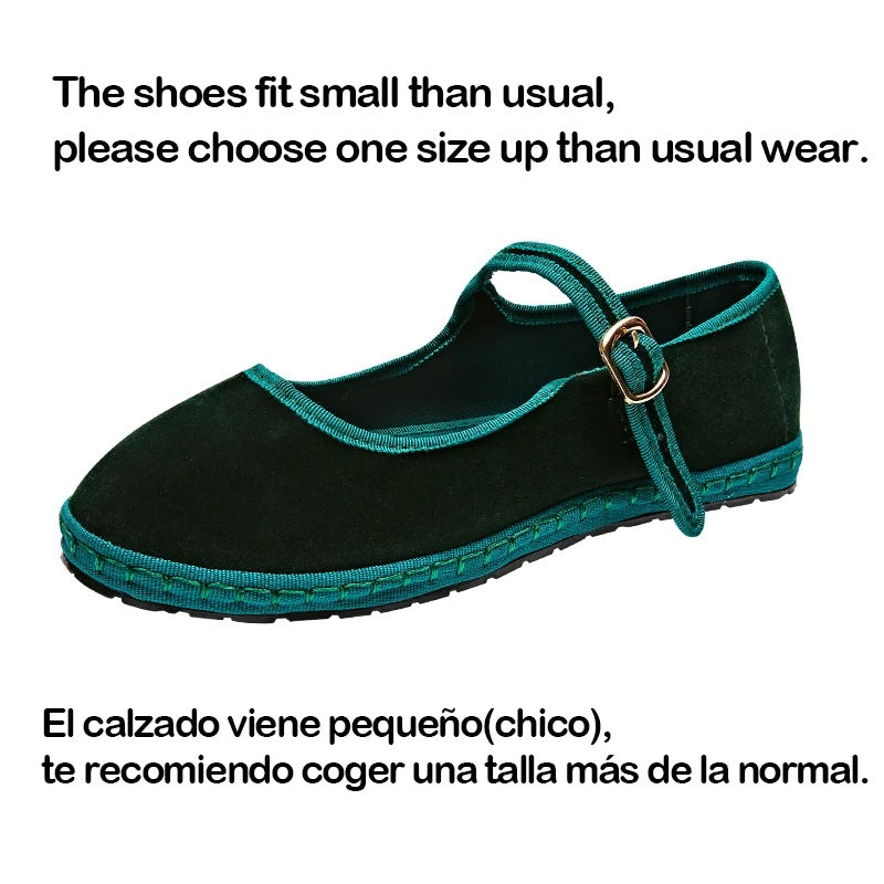 Sobia Velour Color Block Trim Ballet Flats