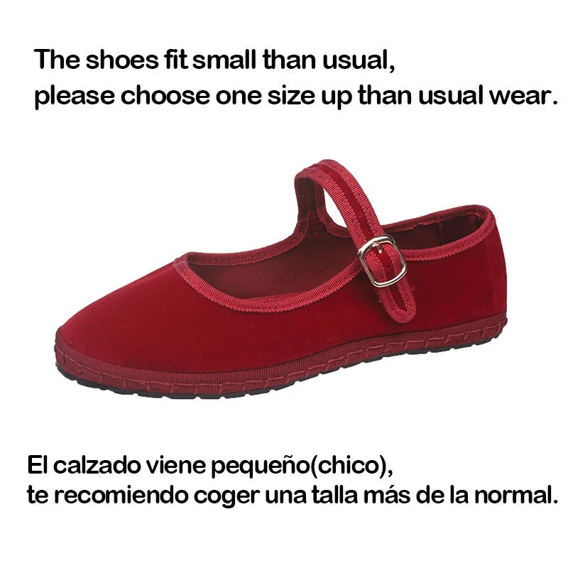 Sobia Velour Color Block Trim Ballet Flats