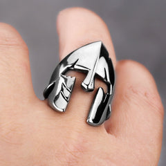 Spartan Warrior Mask Ring