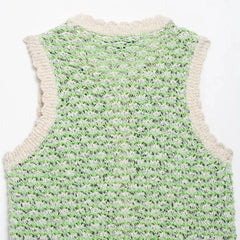 Sue Mint Green Knit Vest