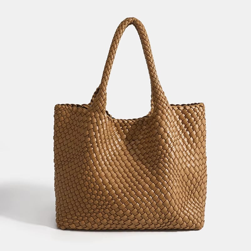 Eivissa Faux Leather Woven Totes - 16 Colors