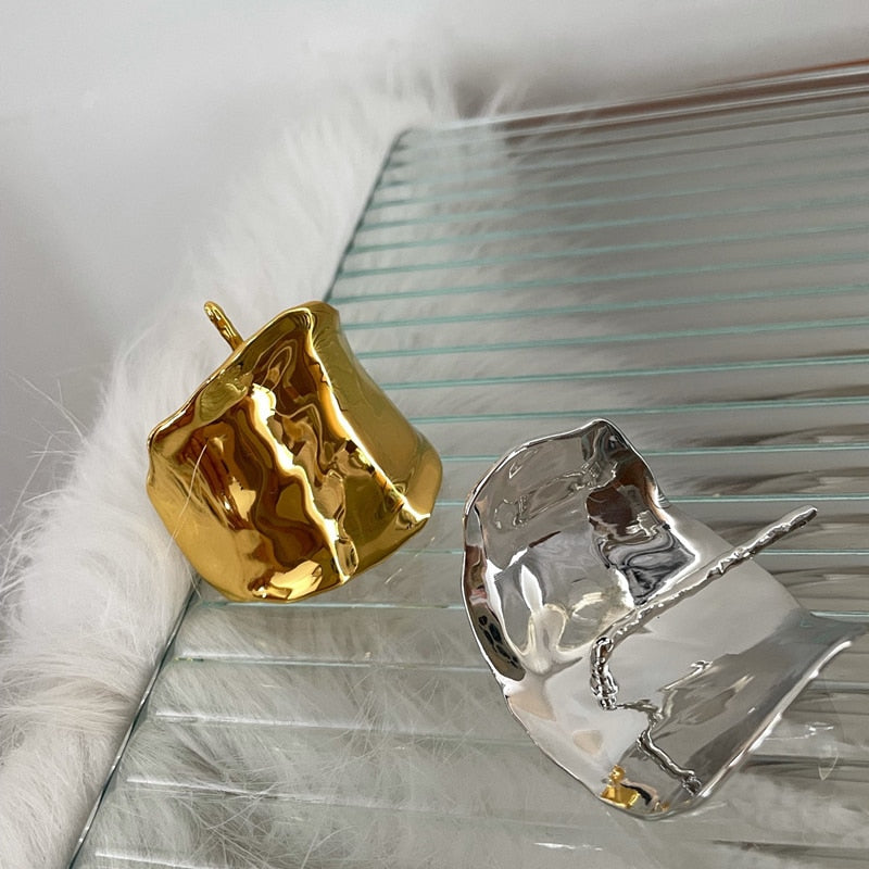 Textured Bohemia Metal Ponytail Clips - Gold or Silver