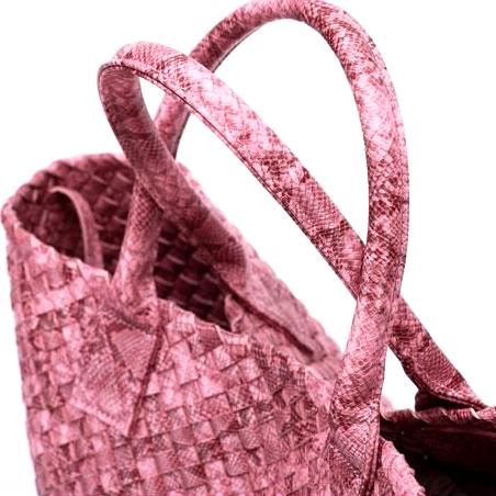 Tezza Serpentine Print Woven Tote Bag - 7 Colors