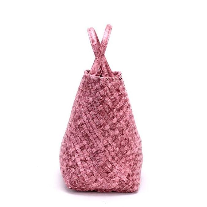 Tezza Serpentine Print Woven Tote Bag - 7 Colors
