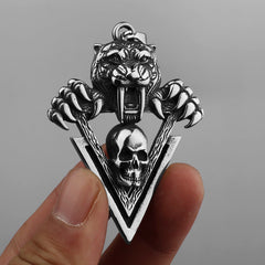 Tiger Head and Ghost Head Necklace