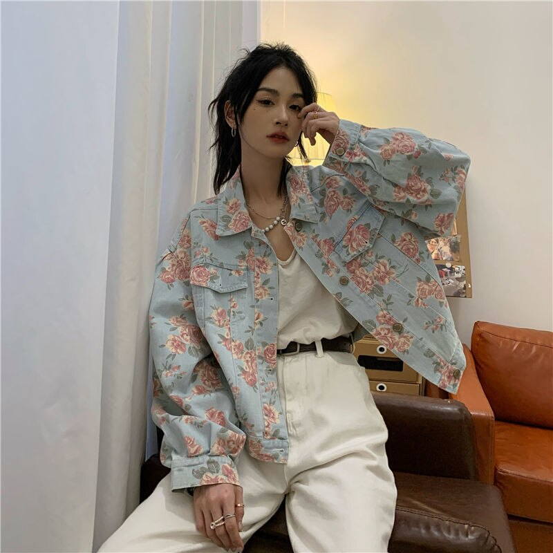 Trudie Floral Denim Jacket