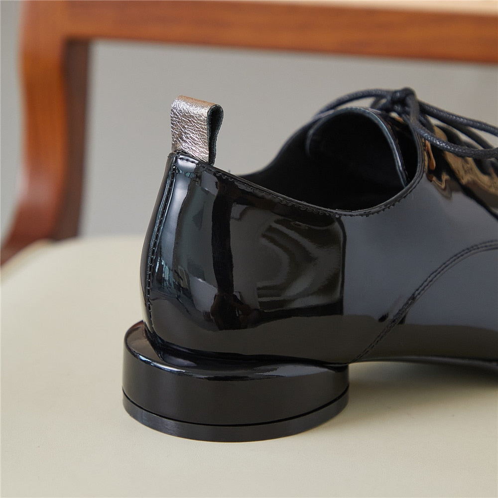 Uma Patent Leather Brogues - SIZE 39 - SALE