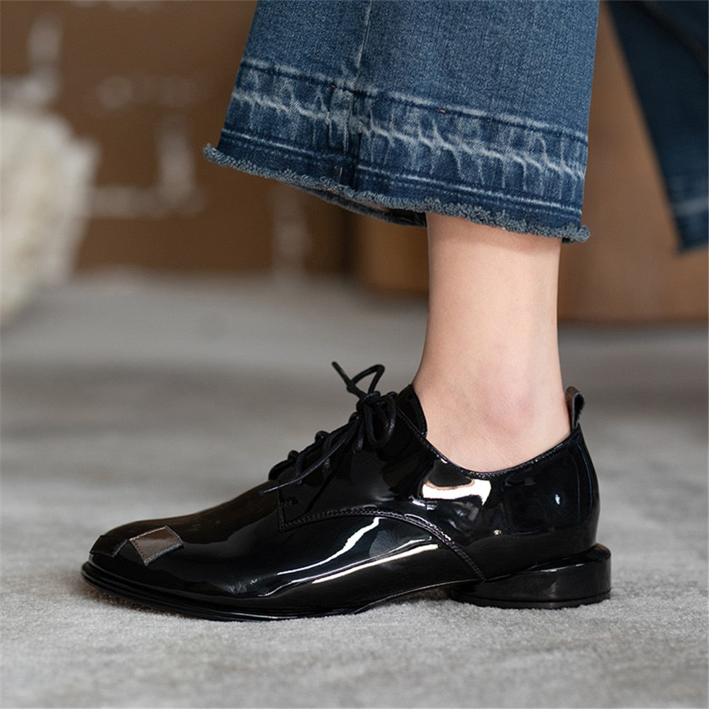Uma Patent Leather Brogues - SIZE 39 - SALE