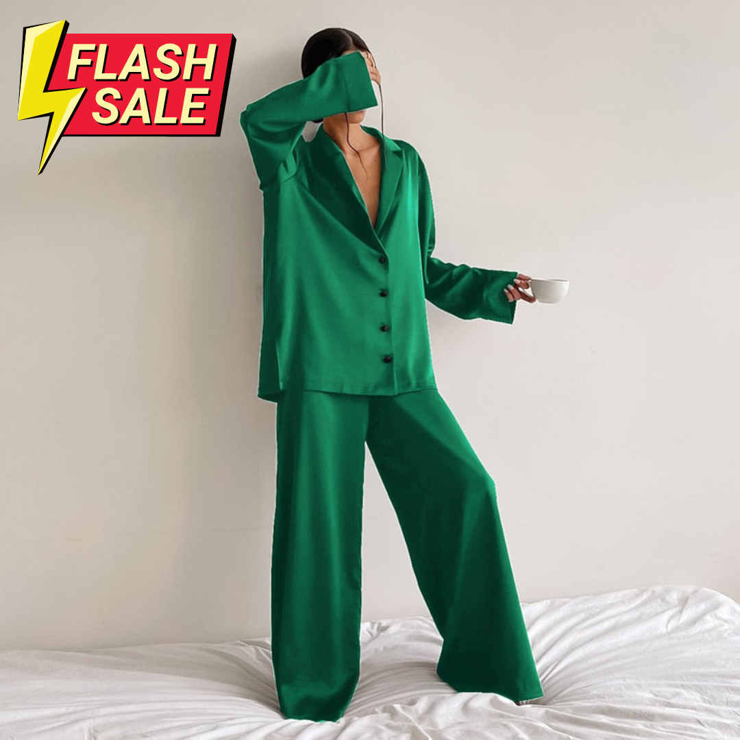Hillary Satin Silk Pajama Set - SALE