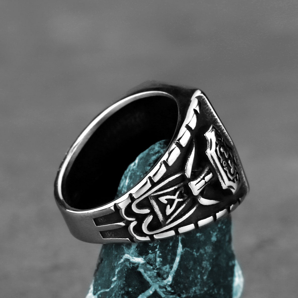 Valknut Thor's Hammer Mjolnir Ring