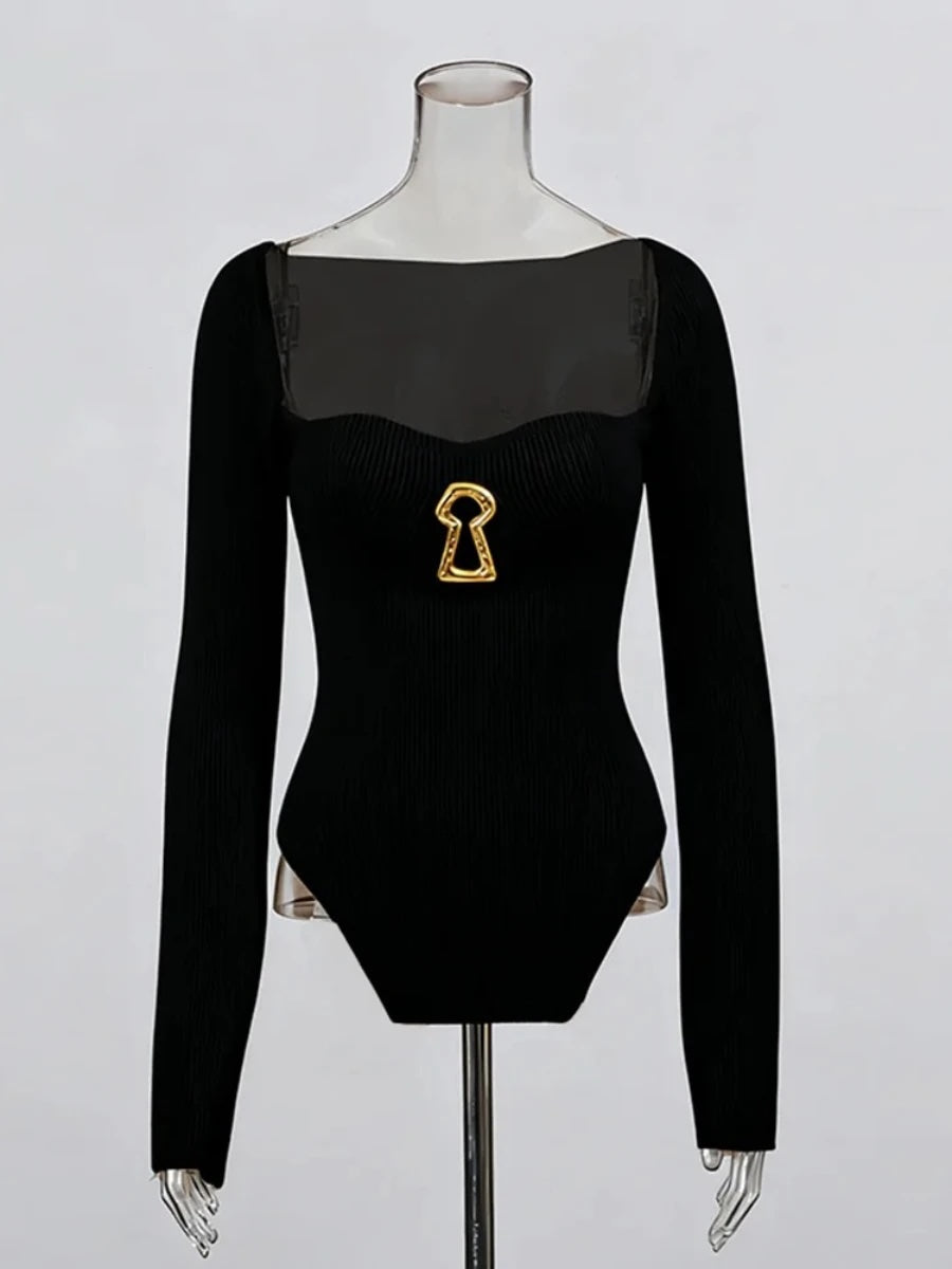 Verena Keyhole Sculpted Knit Top