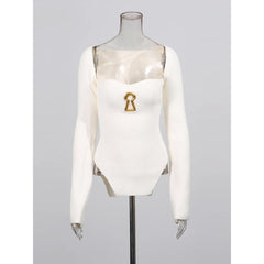 Verena Keyhole Sculpted Knit Top