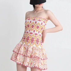 Vianca Strapless Eyelet Mini Dresses - 4 Colors