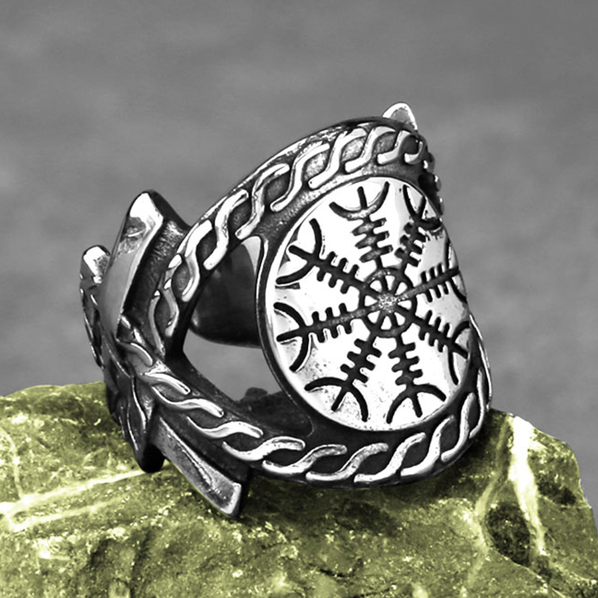 Viking Needle Work Shield Ring