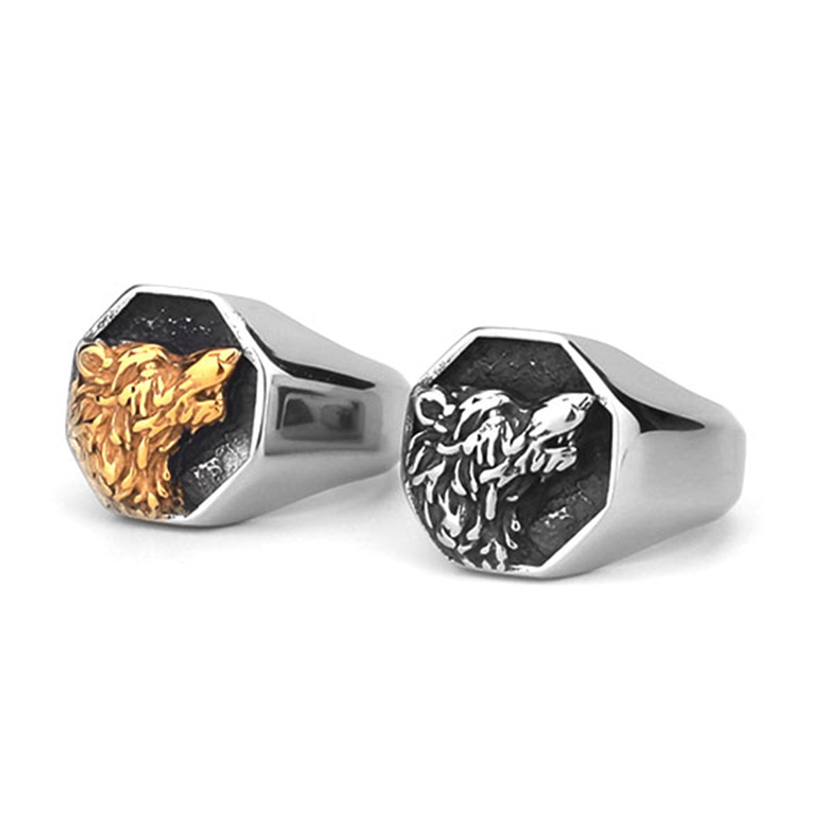 Viking Odin Wolf Ring