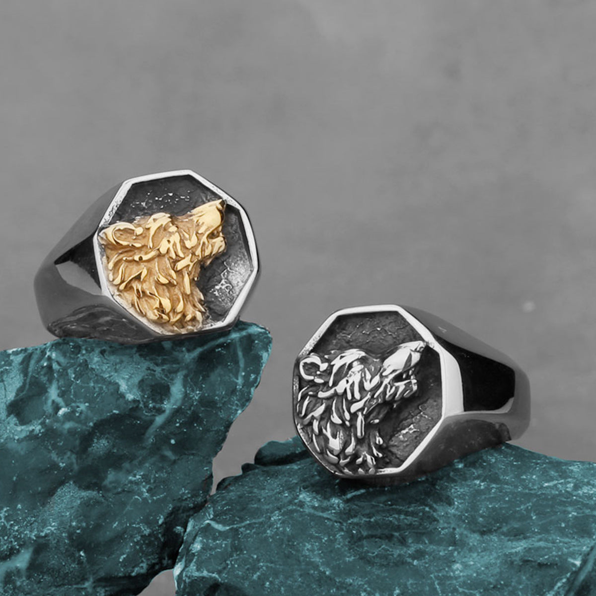 Viking Odin Wolf Ring
