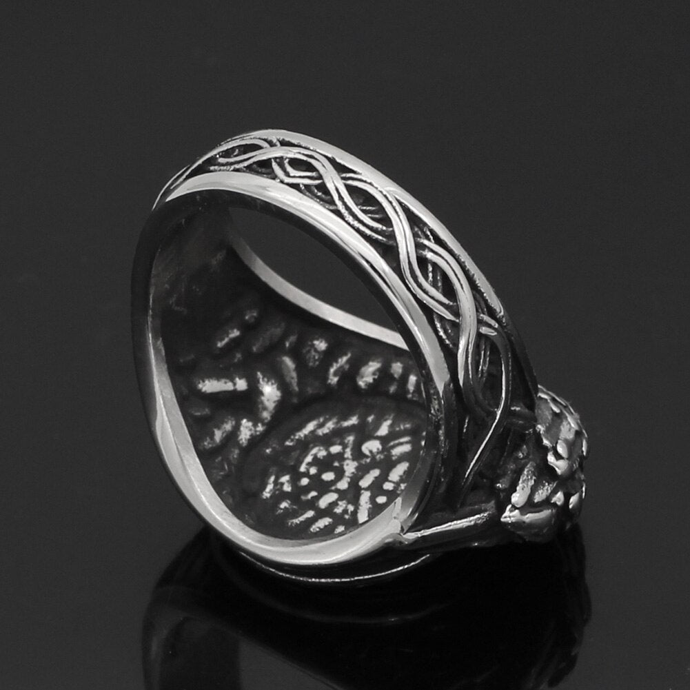 Viking Raven Odin Symbol Ring