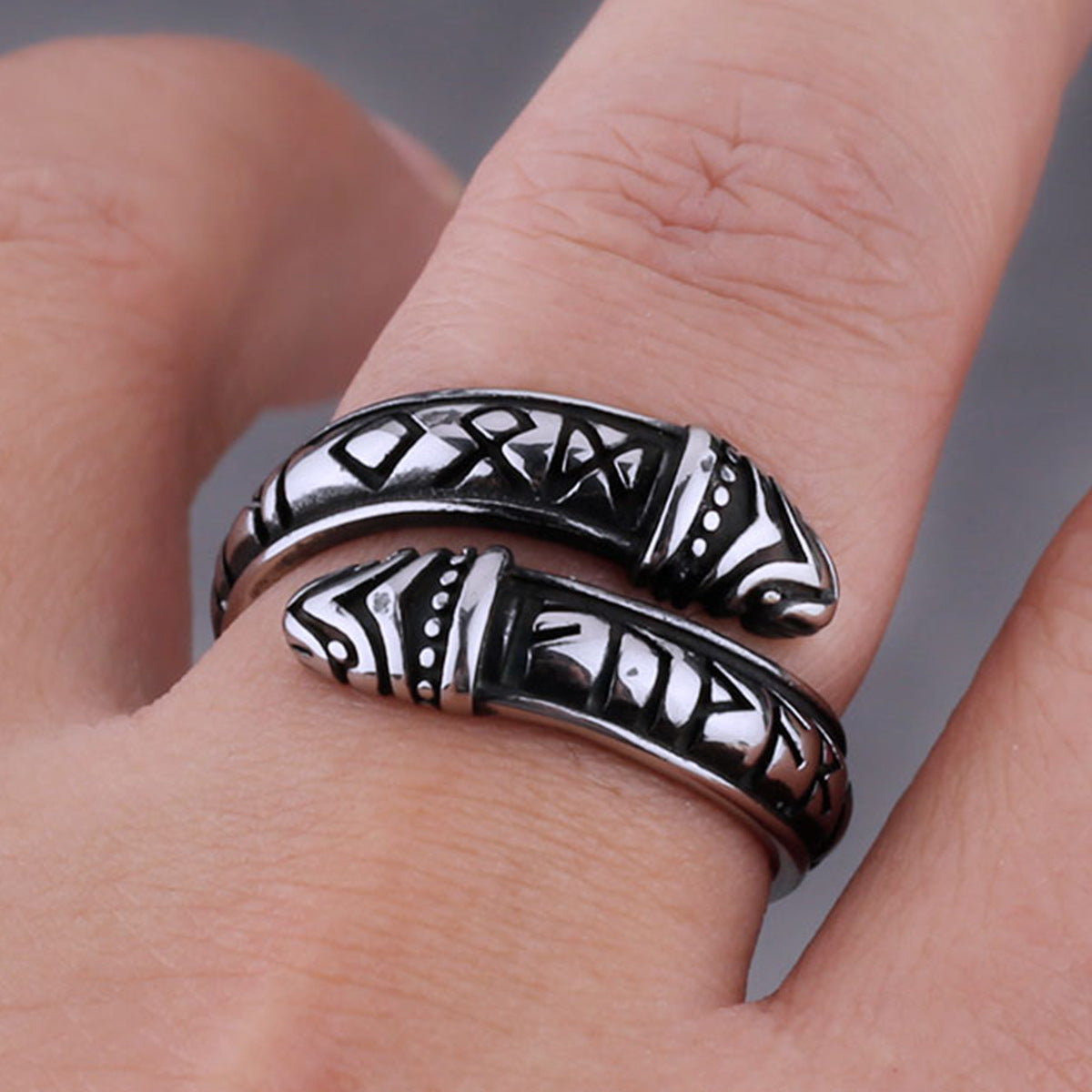 Viking Rune Wrap Around Ring