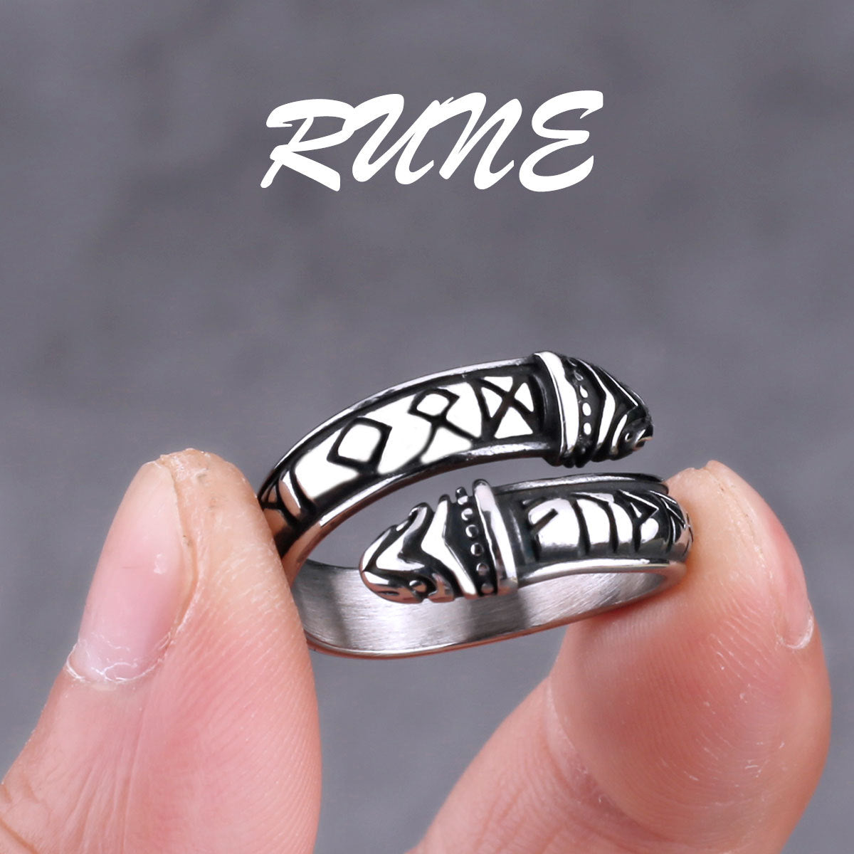 Viking Rune Wrap Around Ring