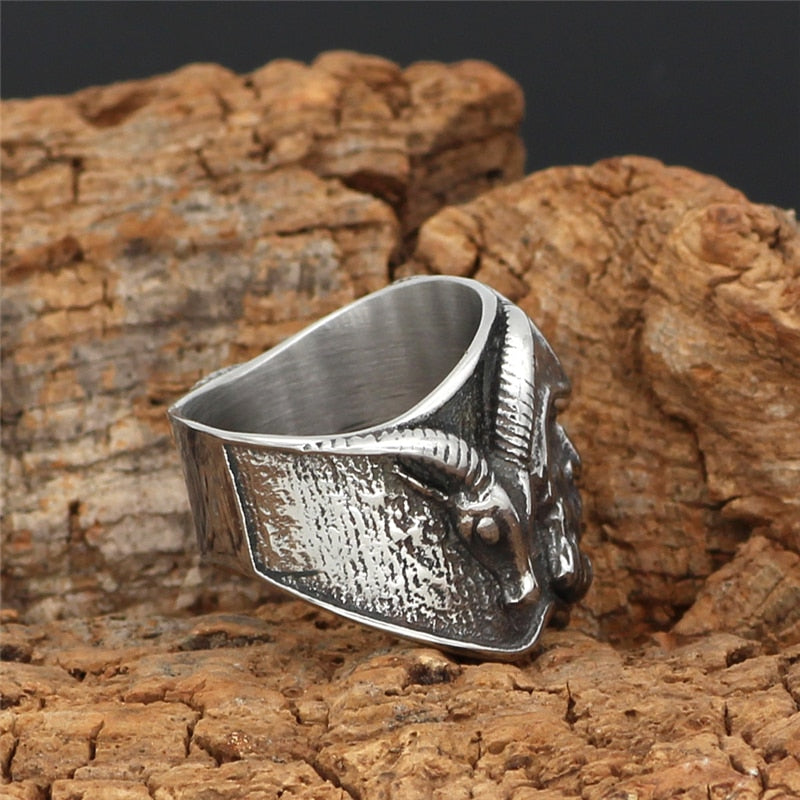 Viking and Sheep-Head Design Ring