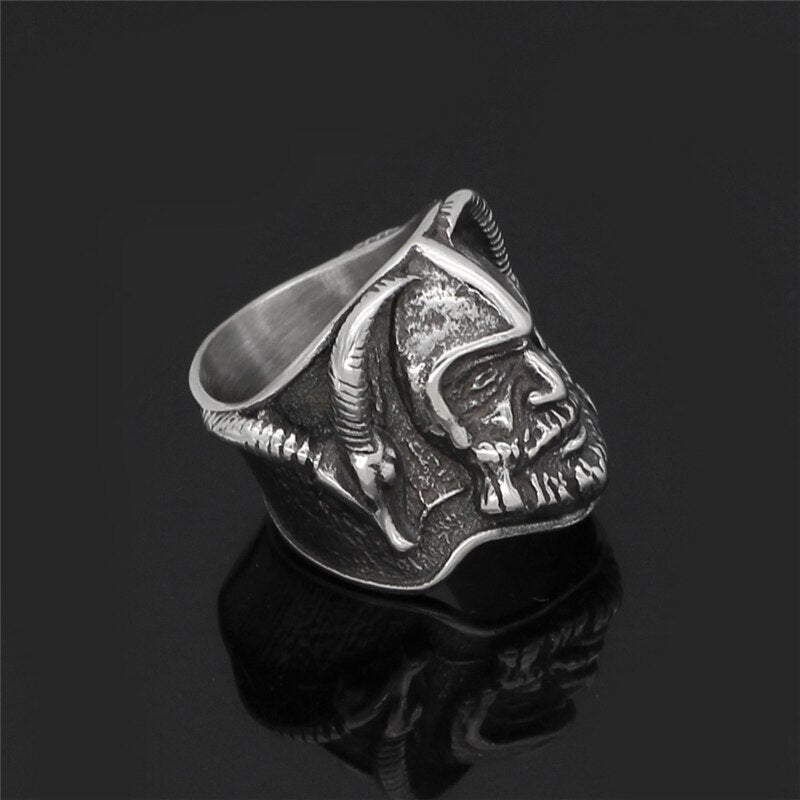 Viking and Sheep-Head Design Ring