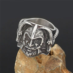 Viking and Sheep-Head Design Ring