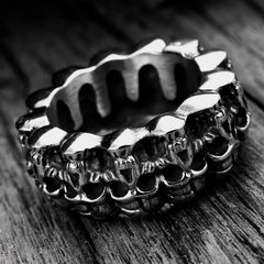 Vintage All Around Skull Ring