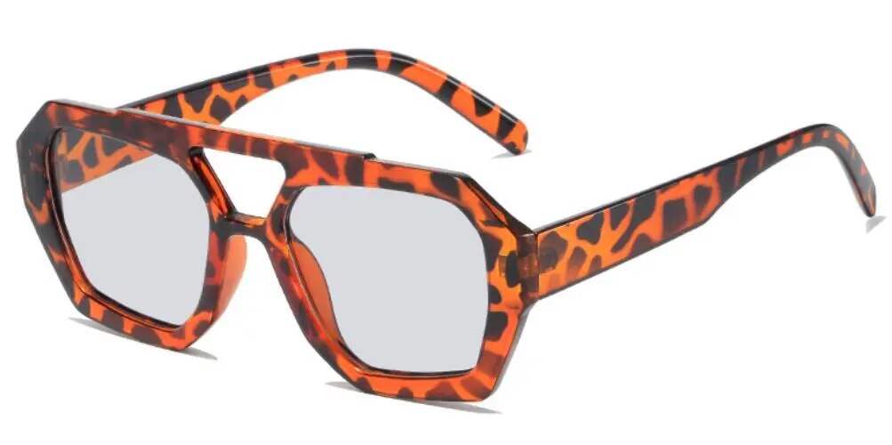 Vintage Octagon Oversized Sunglasses