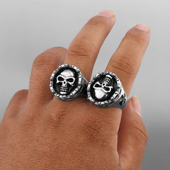 Vintage Punk Skull-Head Design Ring