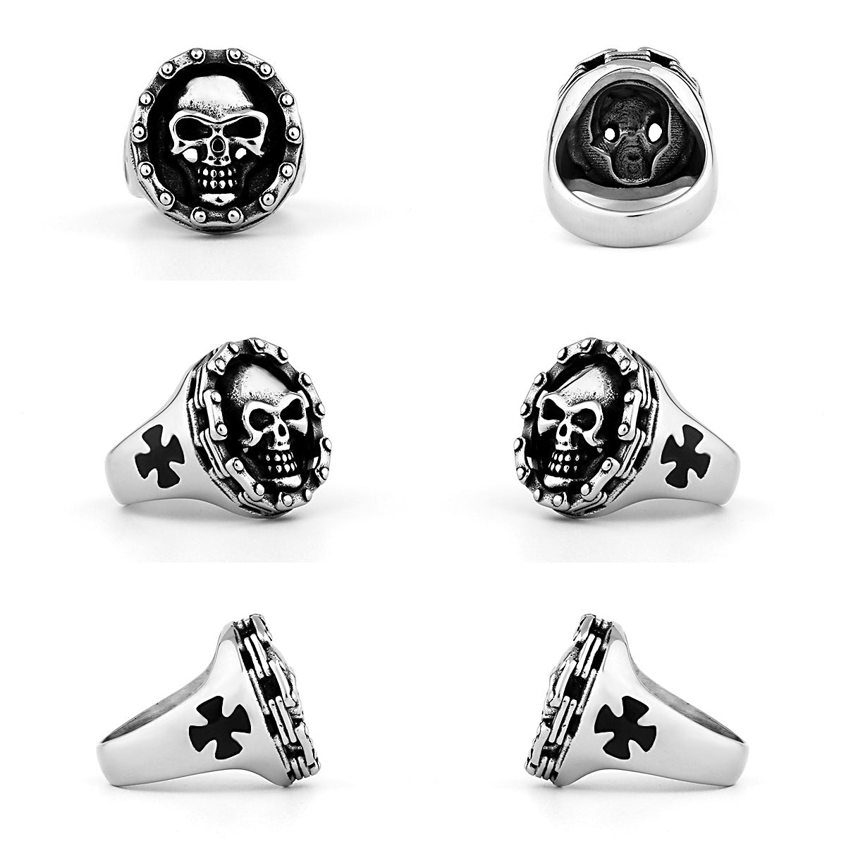 Vintage Punk Skull-Head Design Ring