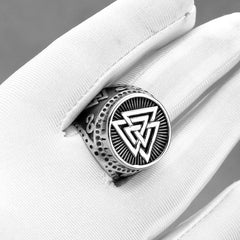 Vintage Triangle Rune Ring