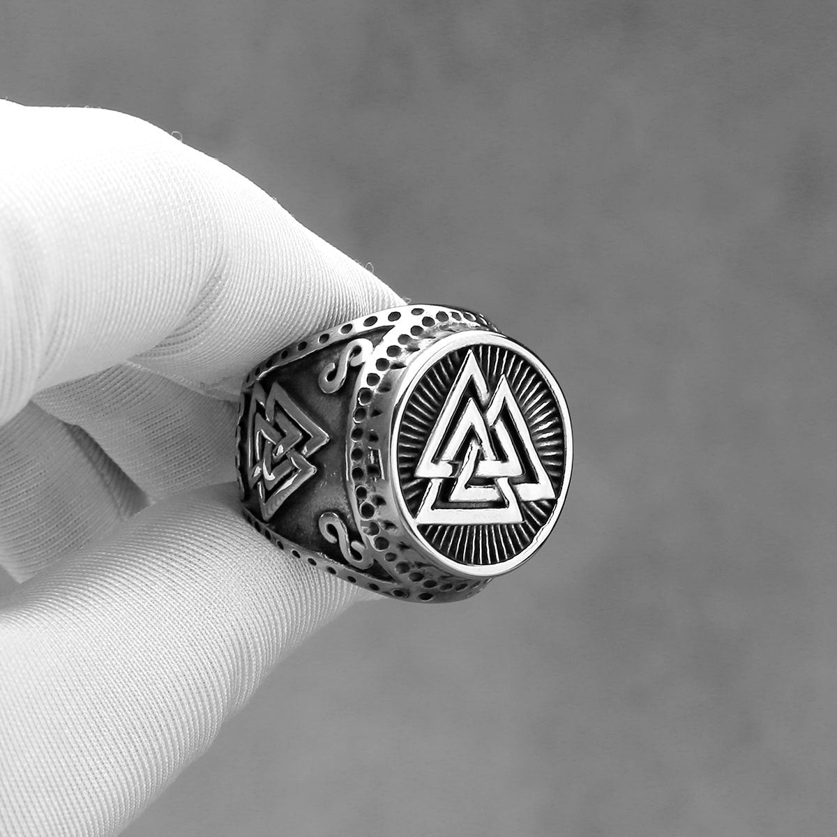 Vintage Triangle Rune Ring