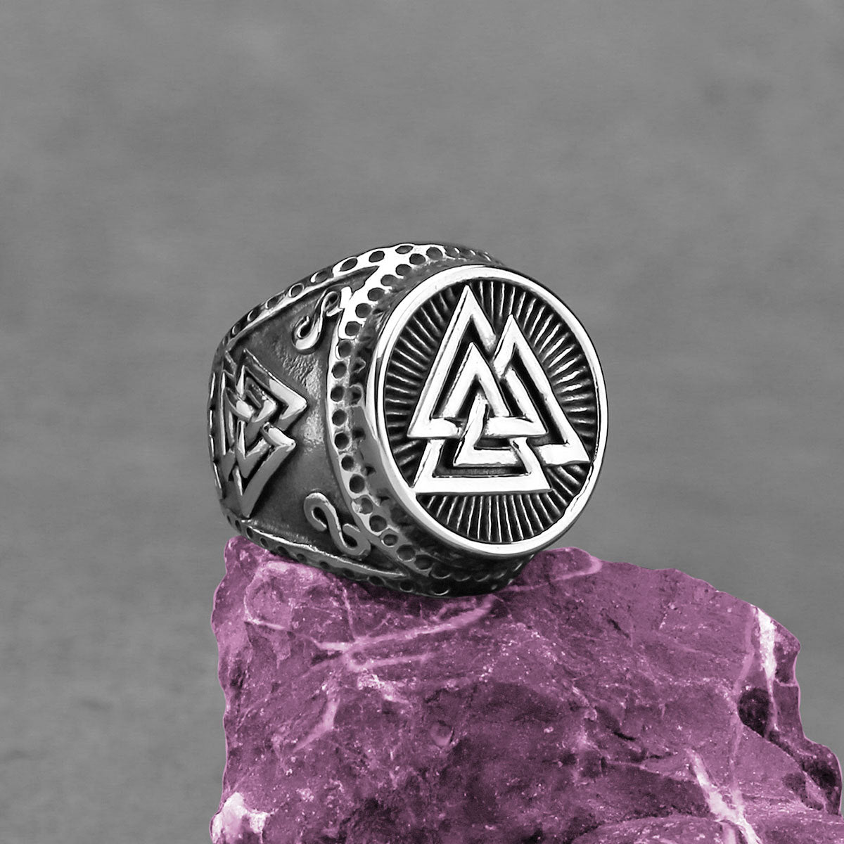 Vintage Triangle Rune Ring