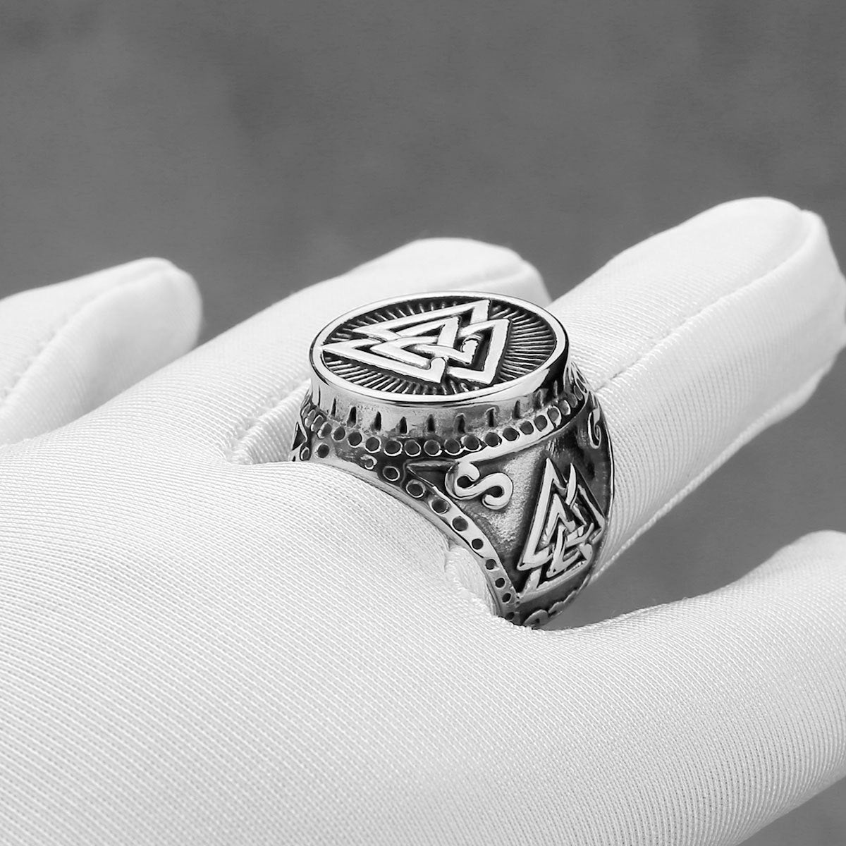Vintage Triangle Rune Ring