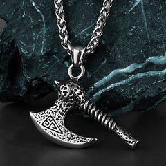 Warrior Axe Rune Pendant Necklace