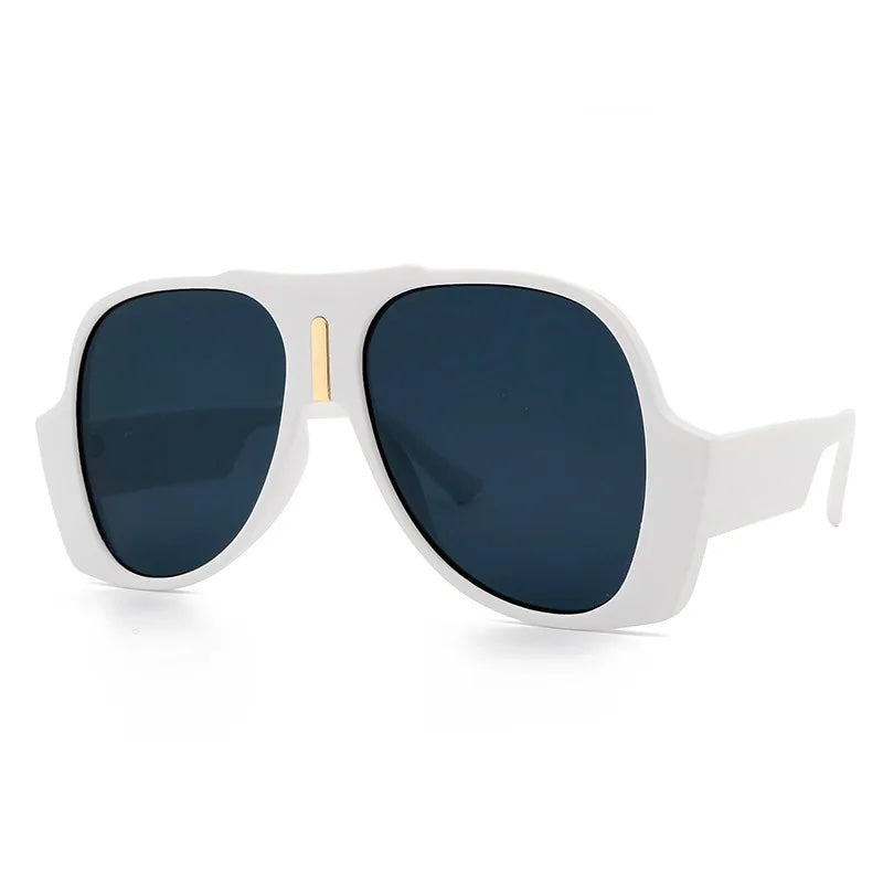 Edith Vintage Oval Aviator Sunglasses