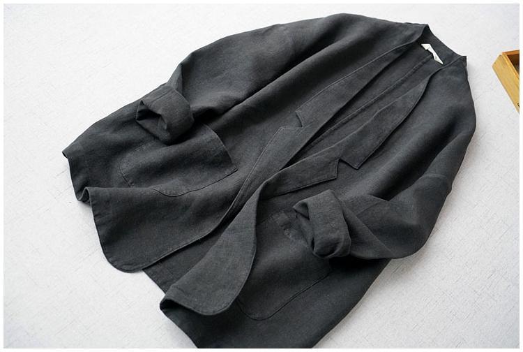 Yuko Causal Cotton Linen Oversized Blazer - 2 Colors