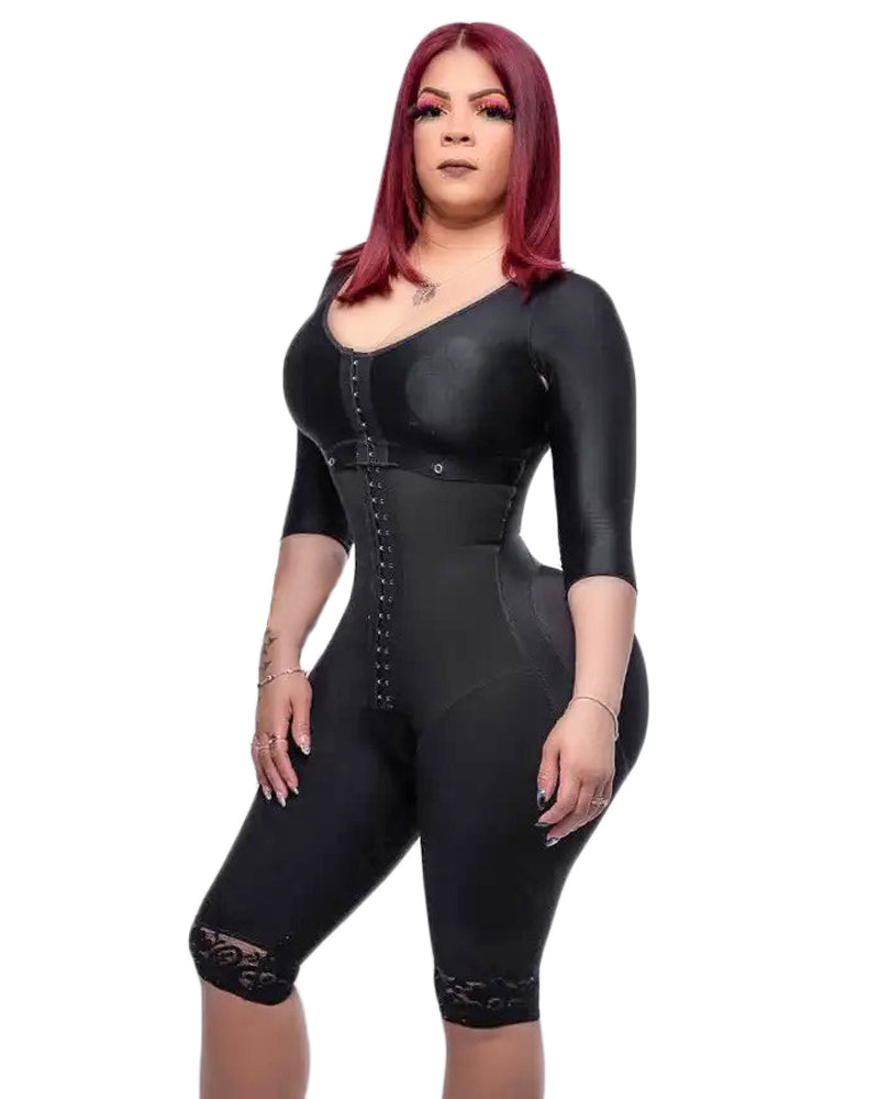 Colombian Girdle With Small Waist Large Hips, For BBL, With Bracelet And Sleeve | Guitar Curves