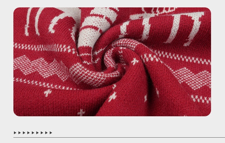 Pullover Deer Jacquard Christmas Holiday Sweater