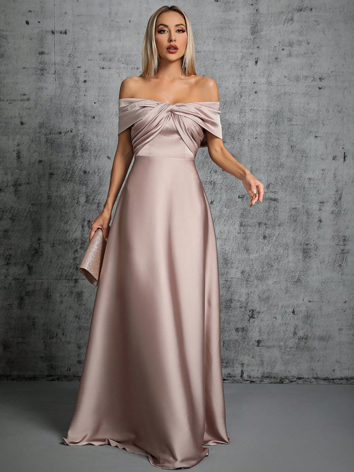 Off-shoulder Cocktail Party Christmas Party Bottoming Dress